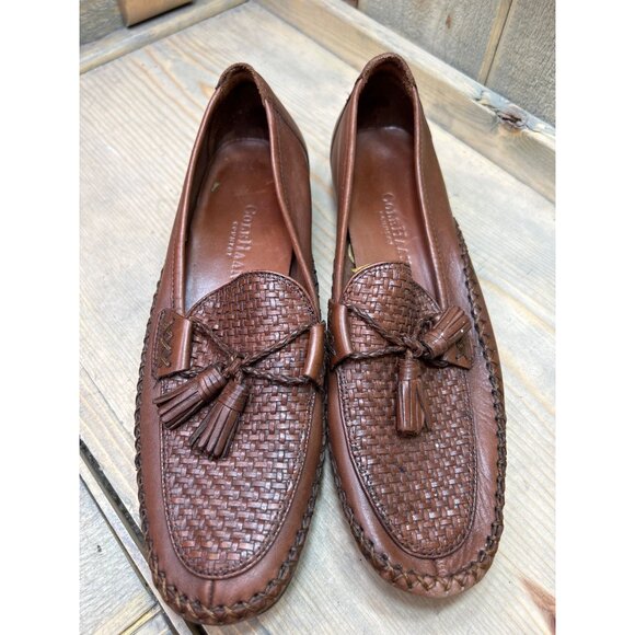 Cole Haan Country Womens Tan Brown Leather Tassel Loafers 8.5 AA - Picture 3 of 8